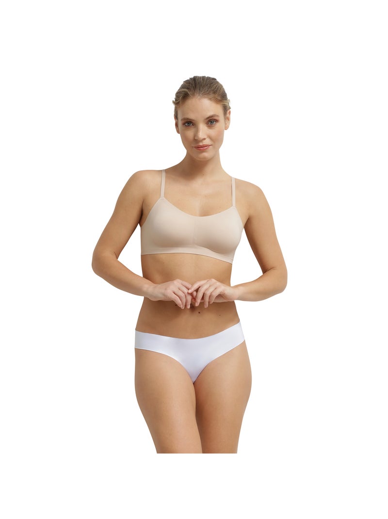 Brassière paddé sans armatures Invisible Beige - Kiabi