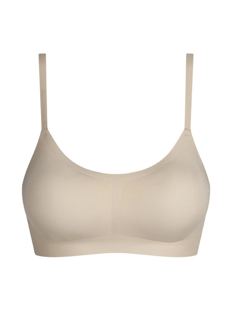 Brassière paddé sans armatures Invisible Beige - Kiabi
