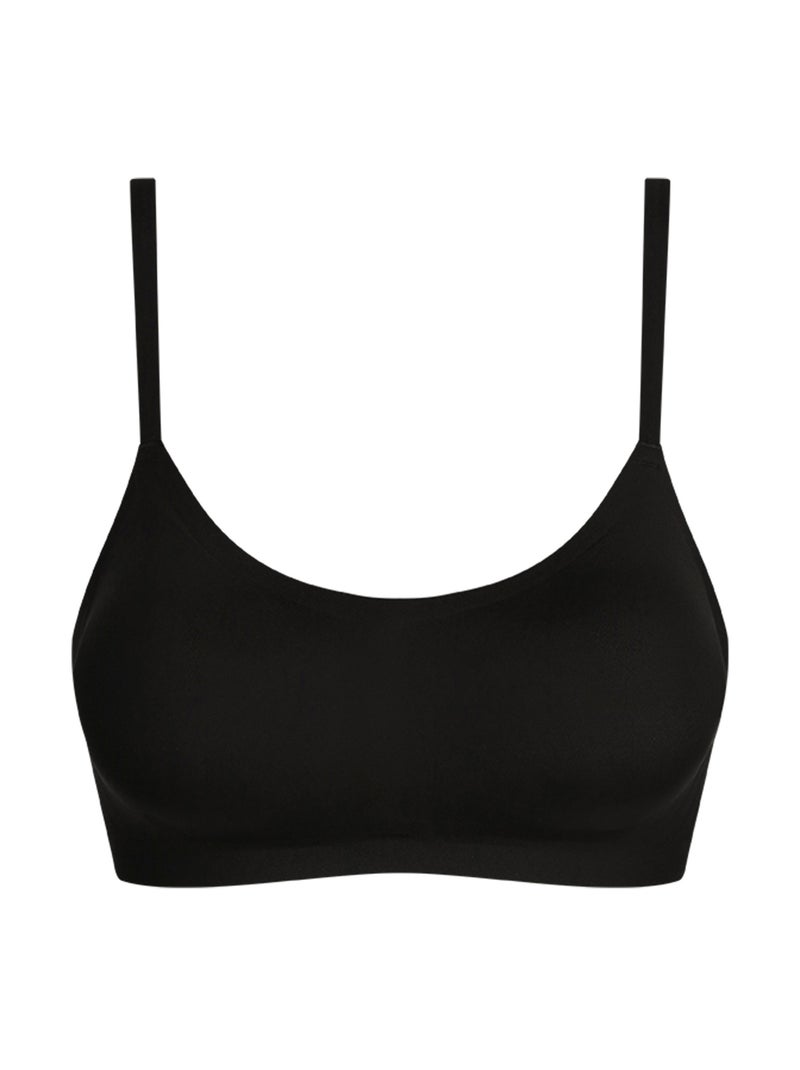 Brassière paddé sans armatures Invisible Noir - Kiabi