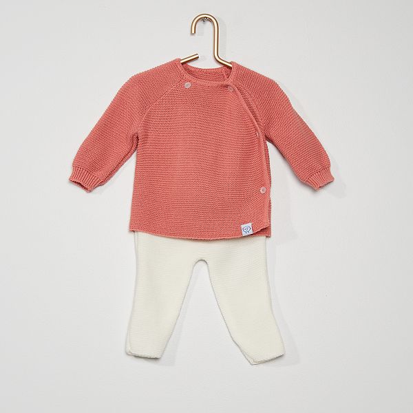 Brassiere Pantalon La Manufacture De Layette Bebe Fille Rose Blanc Kiabi 00