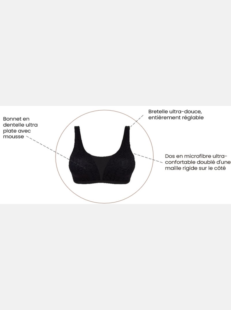 Brassière Perfect Curves Sans Complexe Noir - Kiabi