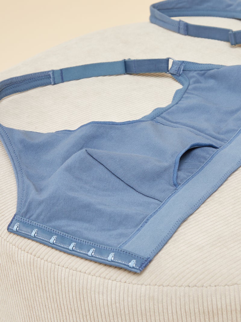 Brassière post-opératoire - Octobre Rose Bleu - Kiabi