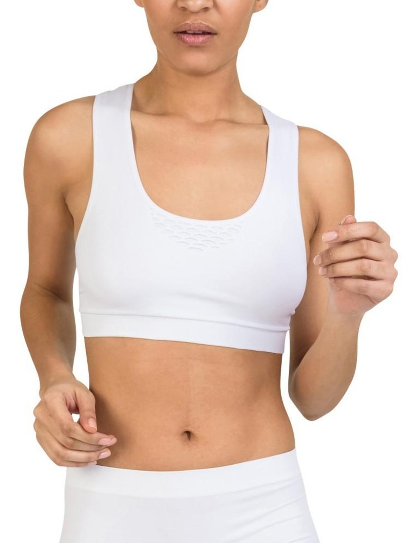 Brassière raffermissante sport Cellutex Blanc - Kiabi