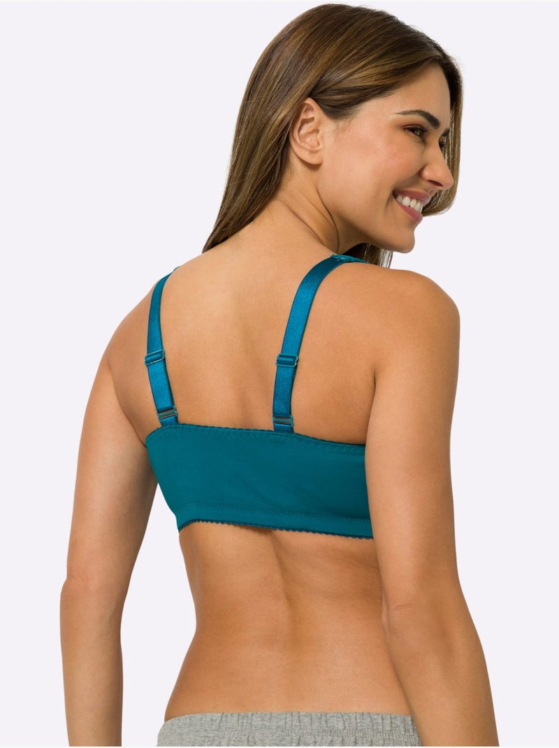 Brassière Sans Armatures - Moda Vilona - Lot de 2 Bleu pétrole - Kiabi