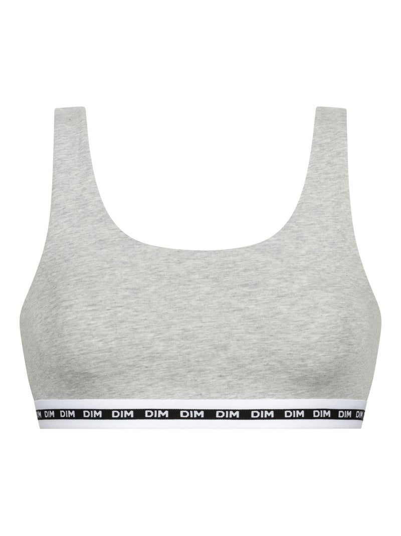 Brassière sans armatures Icons Essentiel Gris chiné - Kiabi