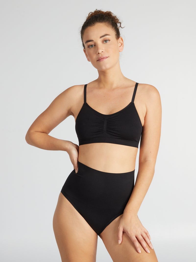 Brassière sans armatures noir - Kiabi