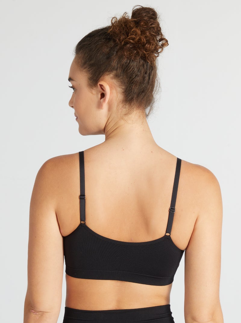 Brassière sans armatures noir - Kiabi