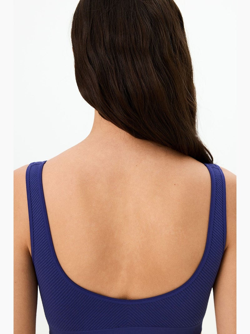 Brassière sans couture avec coussinets amovibles penti Bleu cobalt - Kiabi
