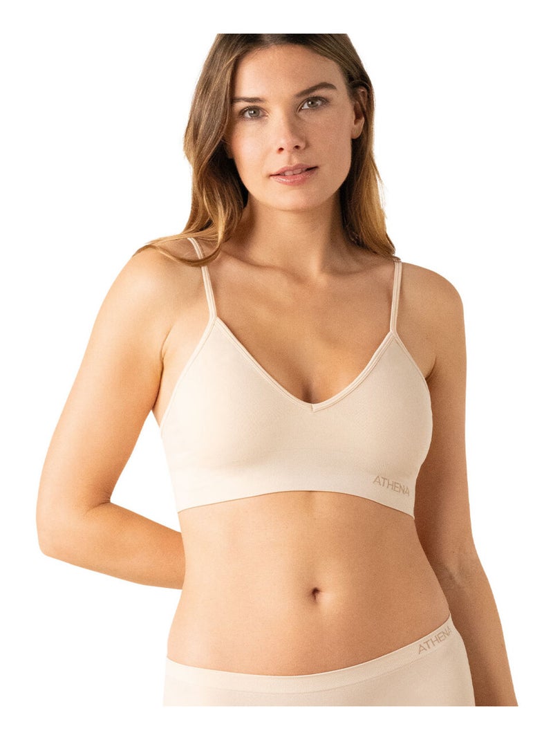 Brassière sans coutures femme My Petit Prix Athena Beige - Kiabi