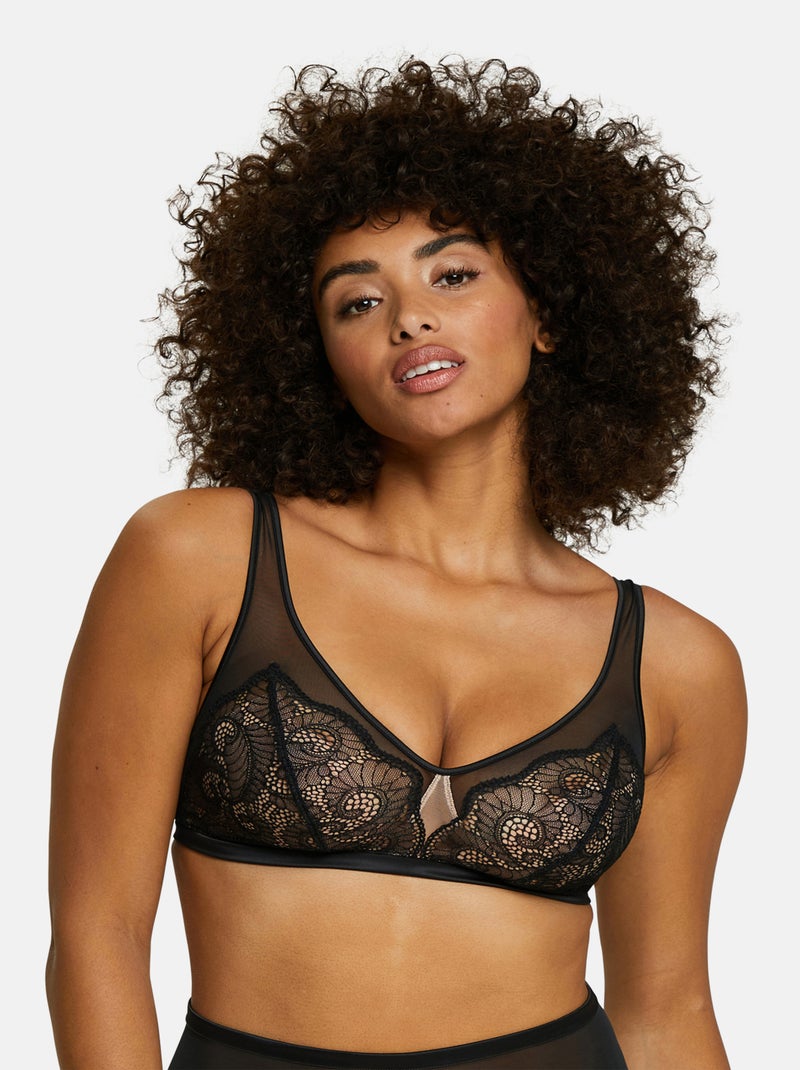 Brassière Serena Sans Complexe Noir Beige - Kiabi