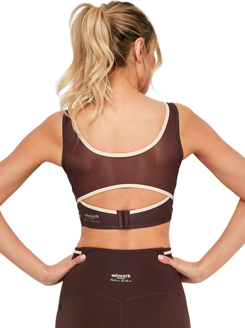 Brassière soutien-gorge de sport coques amovibles st8 Marron - Kiabi