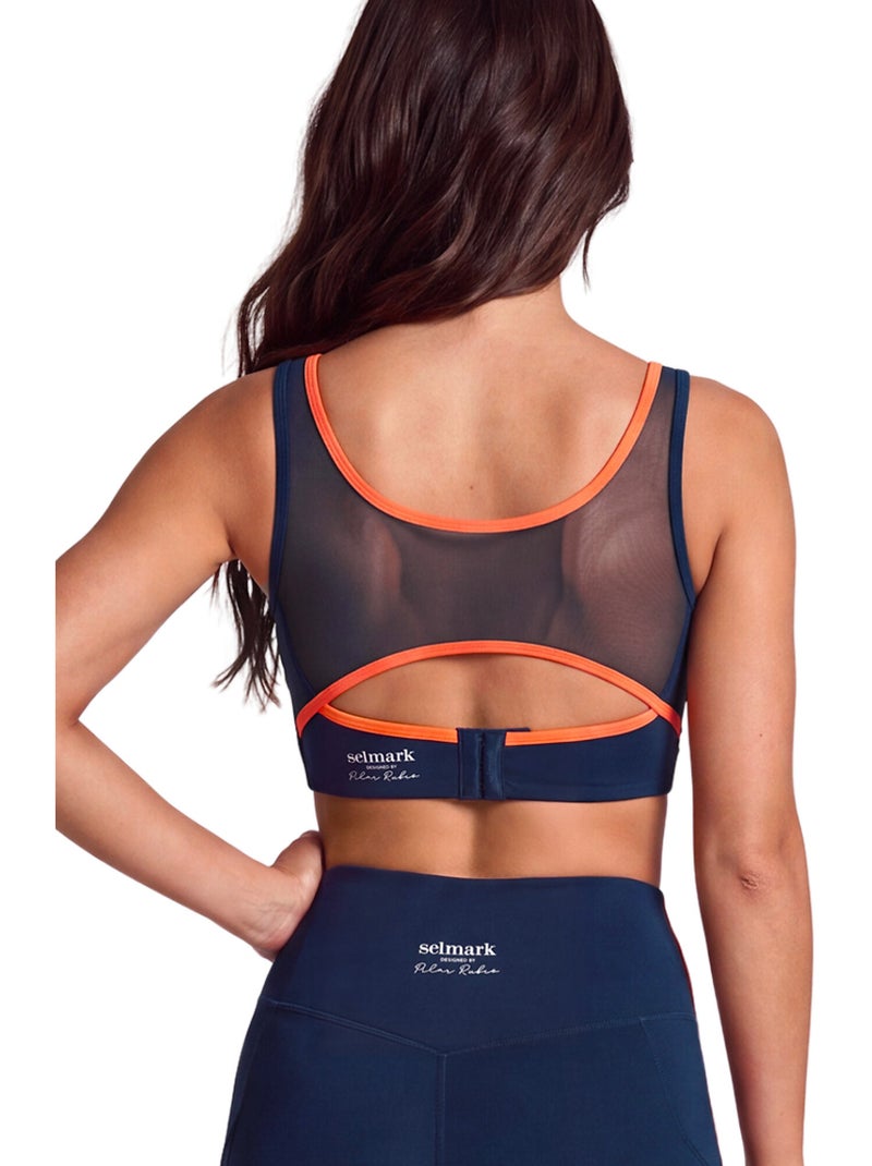 Brassière soutien-gorge de sport coques amovibles tech st8 Bleu marine - Kiabi