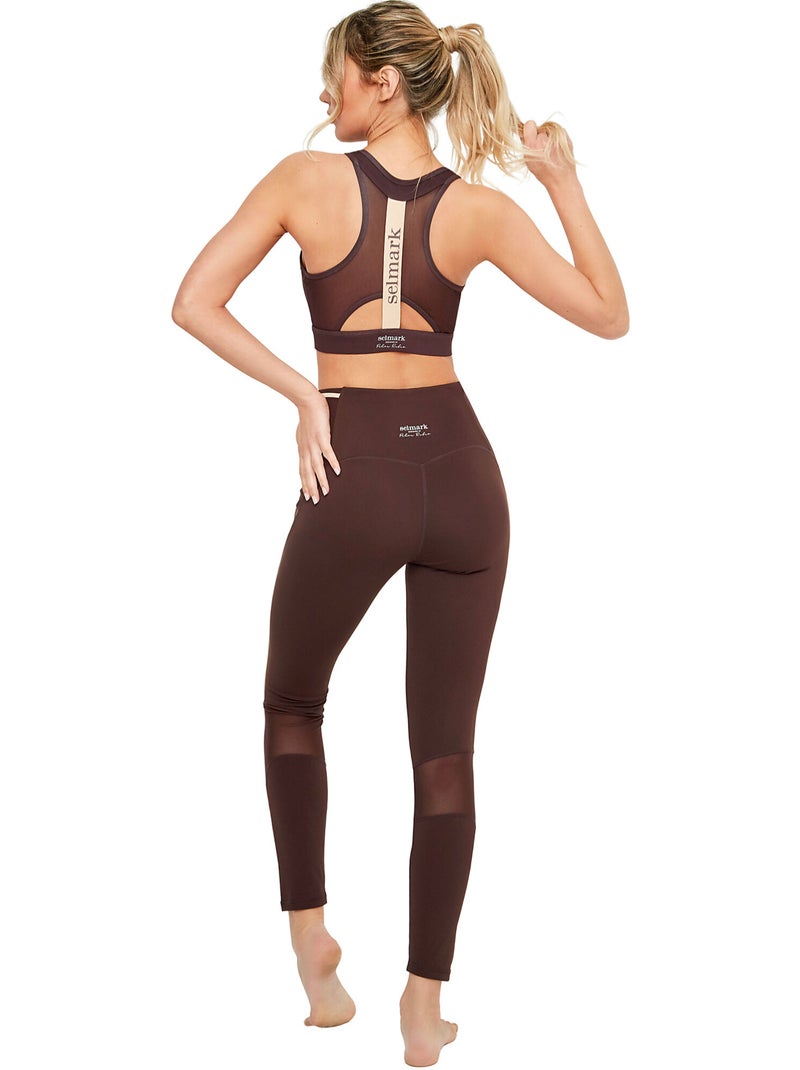 Brassière soutien-gorge de sport ouverture frontale tech st8 Marron - Kiabi