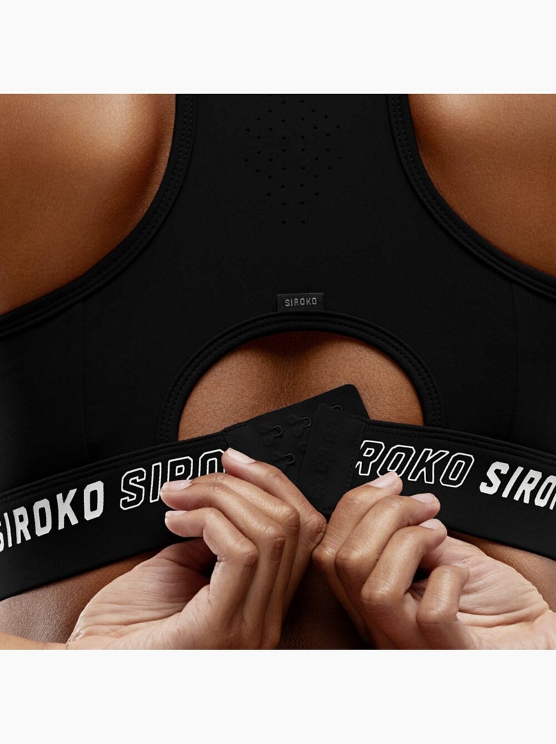 Brassière sport - maintien élevé fitness femme cardio Noir - Kiabi