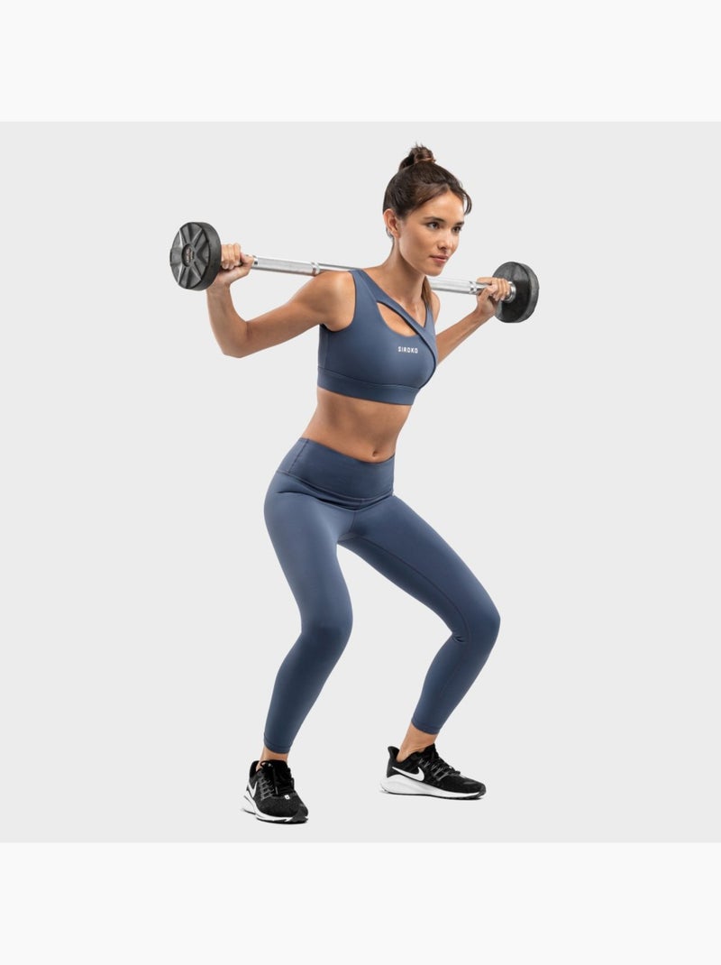 Brassière sport - maintien élevé fitness femme cross Bleu - Kiabi