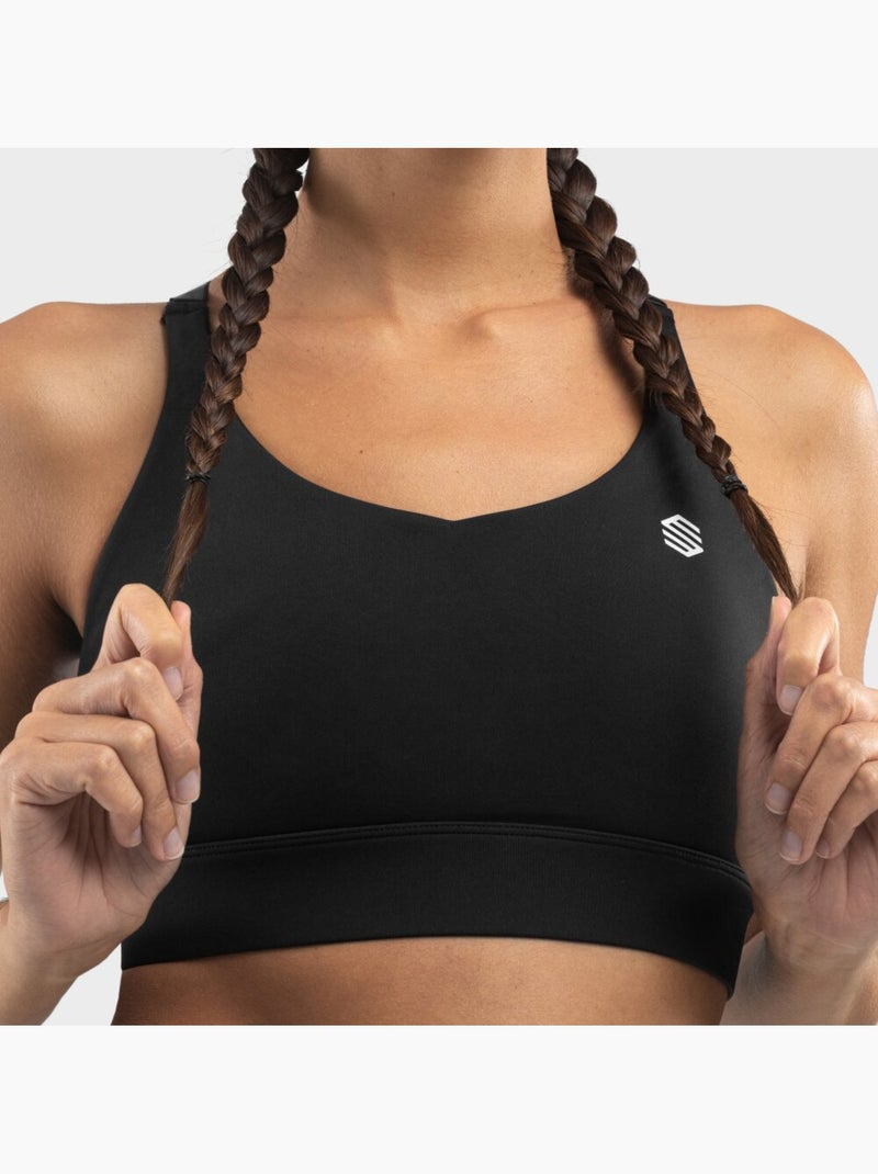 Brassière sport - maintien élevé fitness femme pacemaker Noir - Kiabi