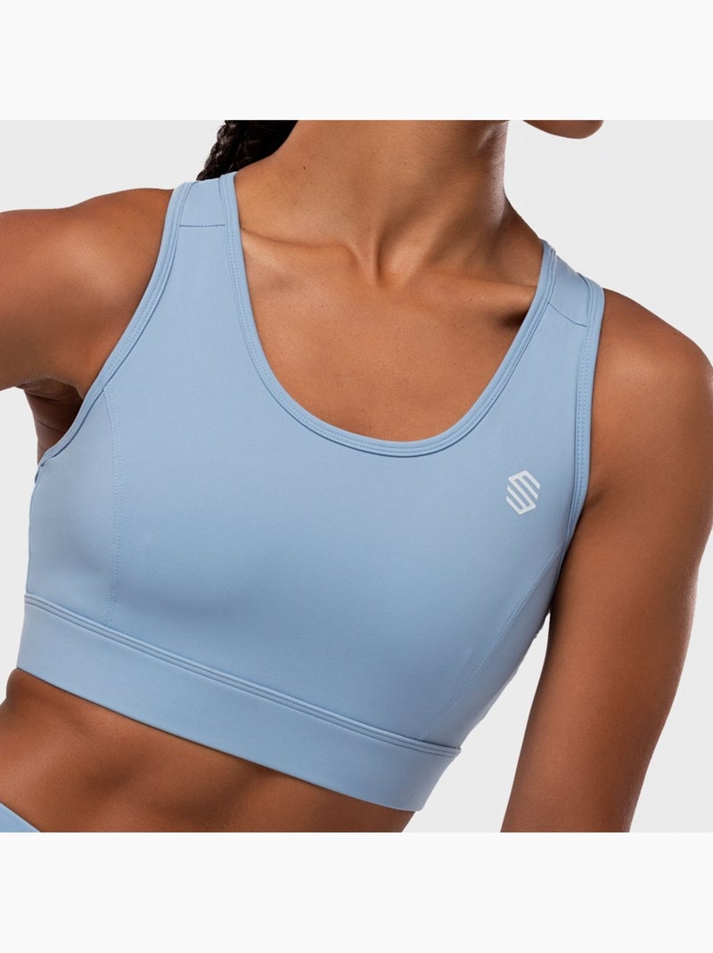 Brassière sport fitness femme rain Bleu gris - Kiabi