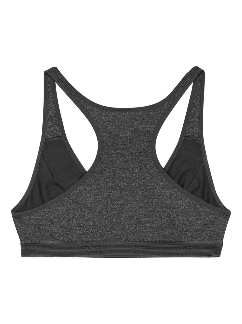 Brassière sport Micro Gris foncé - Kiabi