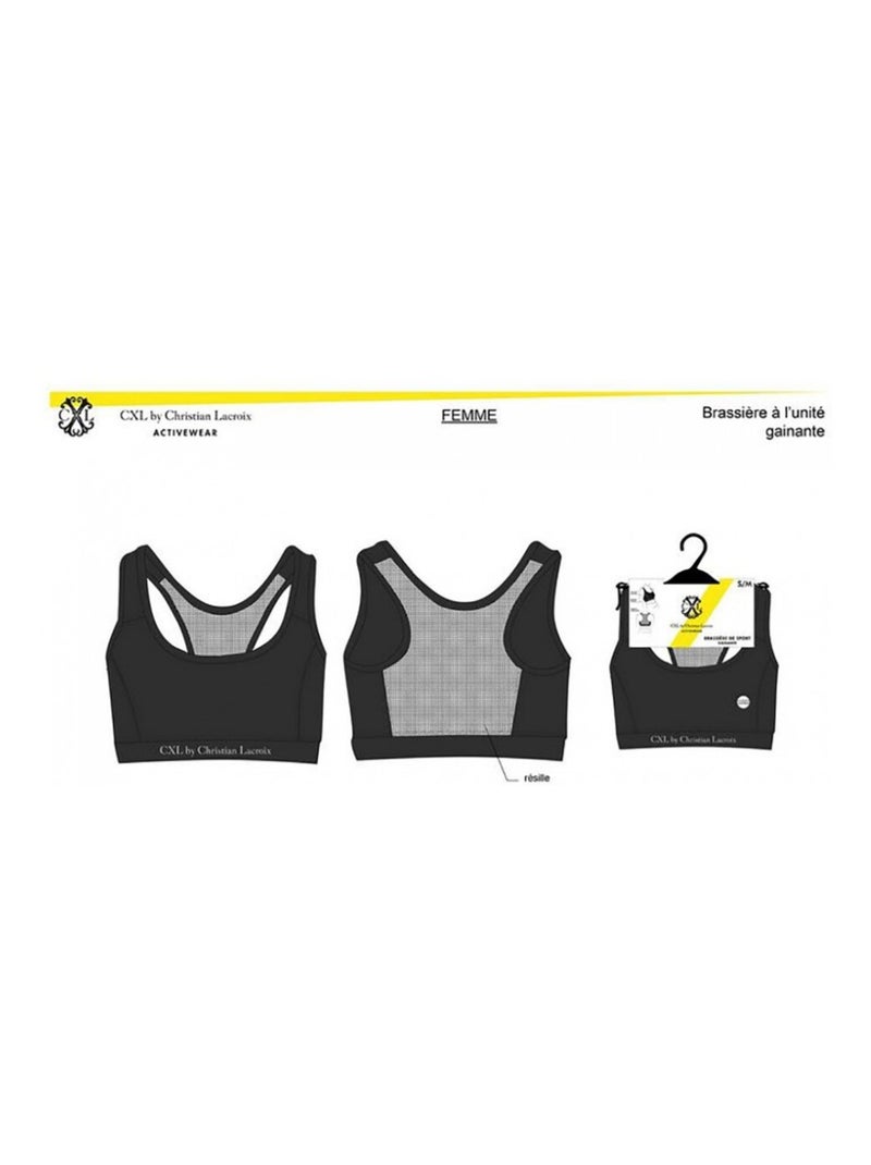 Brassiere Sportswear CXL By LACROIX Noir Gris - Kiabi