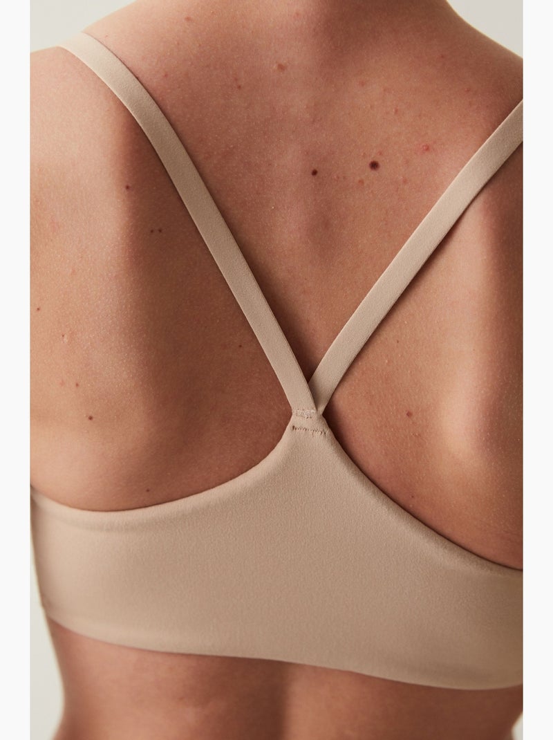 Brassière super sans armatures penti Beige argile - Kiabi