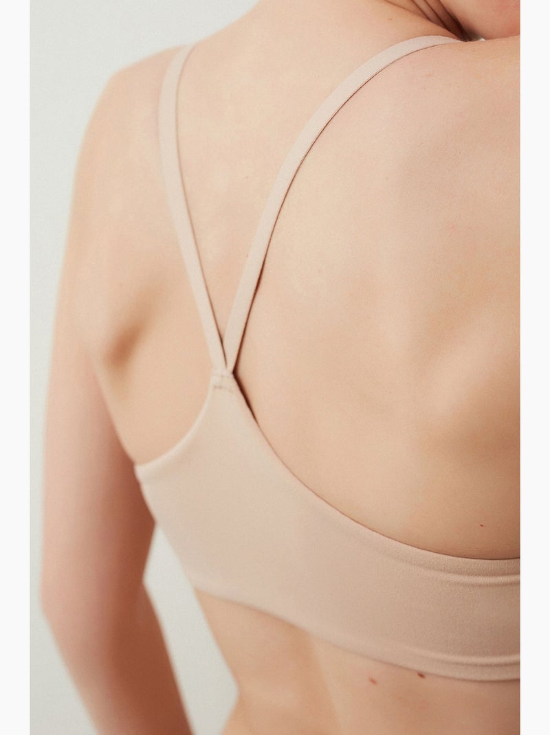 Brassière super sans armatures penti Beige argile - Kiabi