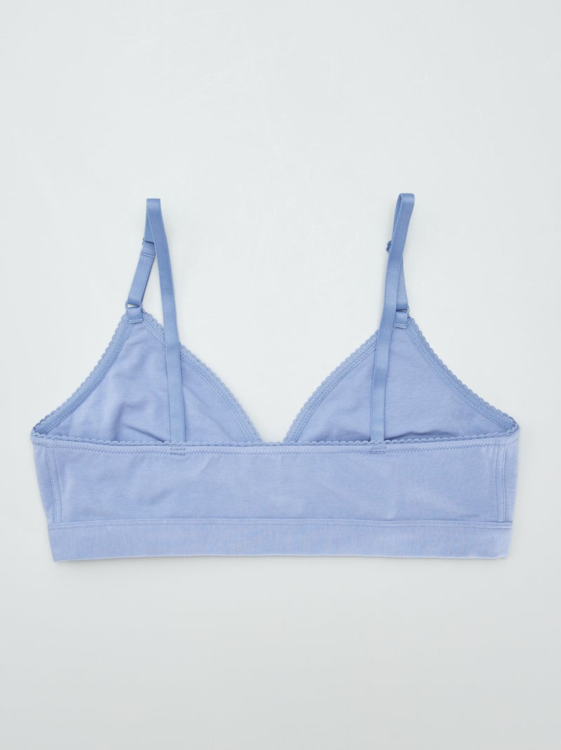 Brassière triangle sans armatures - So Easy Bleu - Kiabi