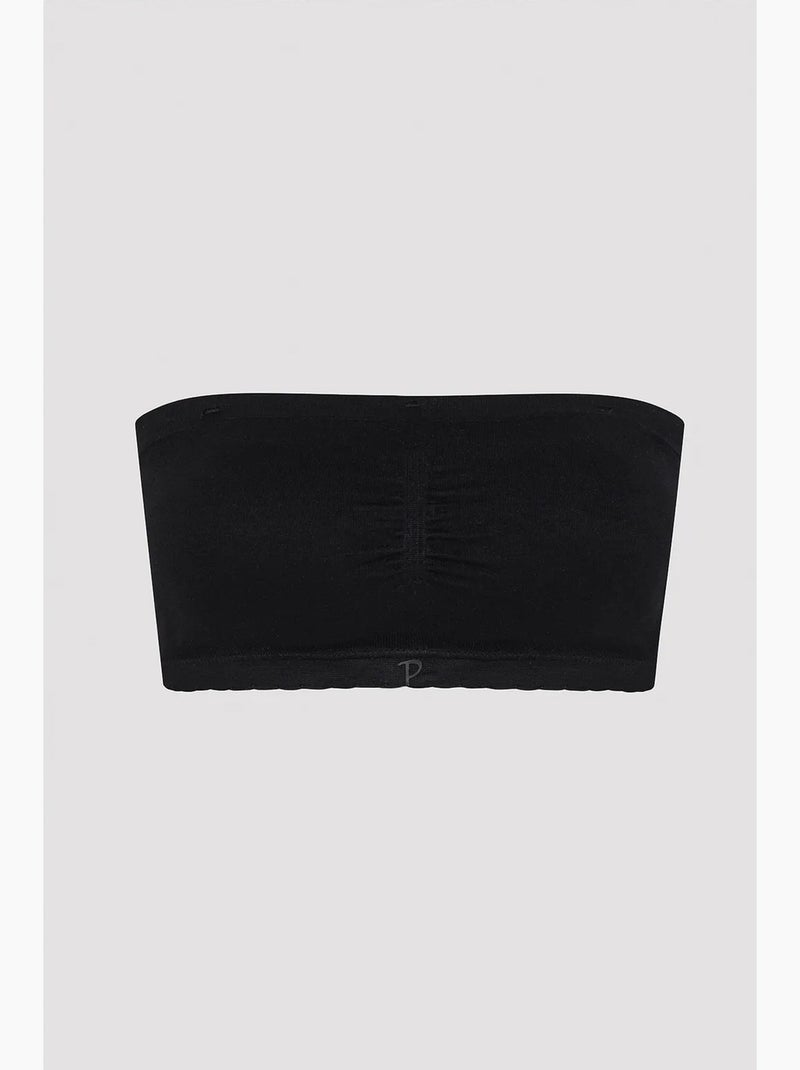 Brassière tricotée sans bretelles penti Noir - Kiabi