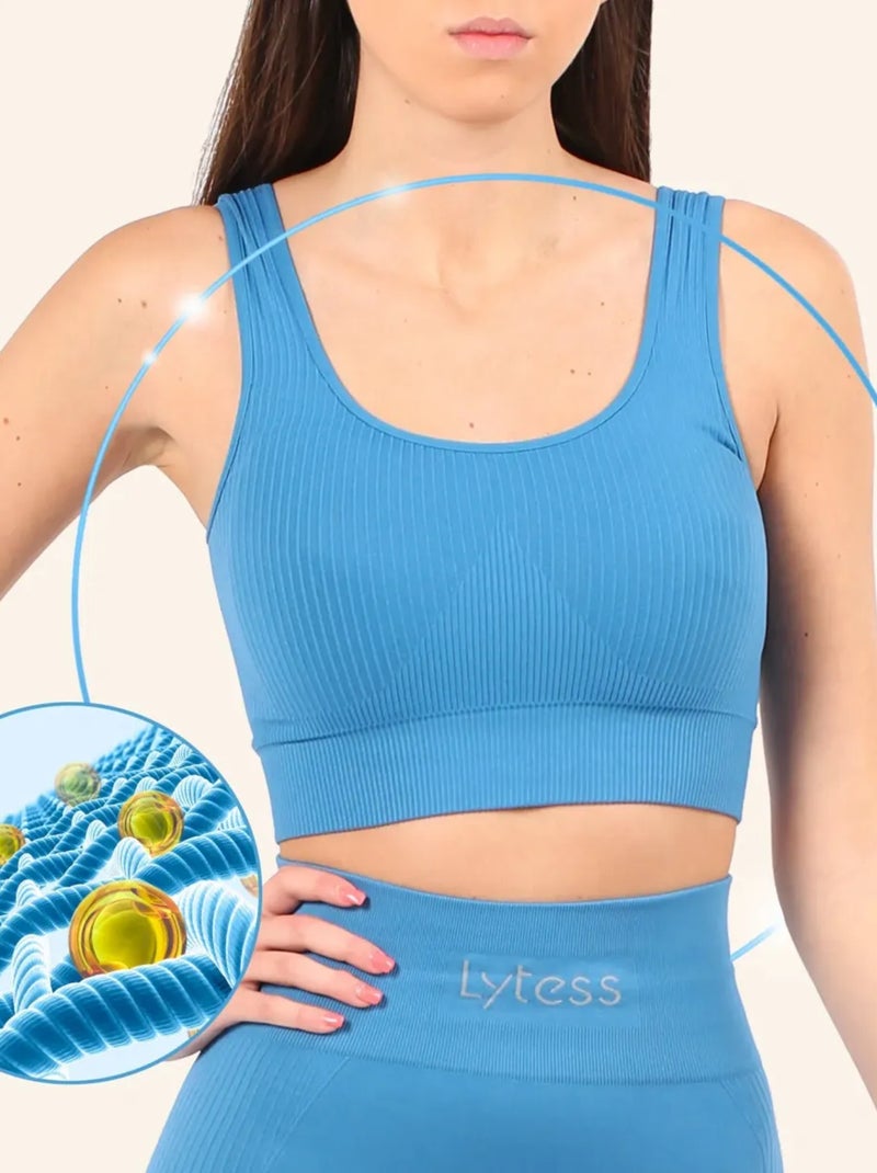 Brassière Yogafit Raffermissante Bleu canard - Kiabi