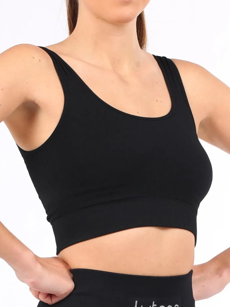Brassière Yogafit Raffermissante Noir - Kiabi