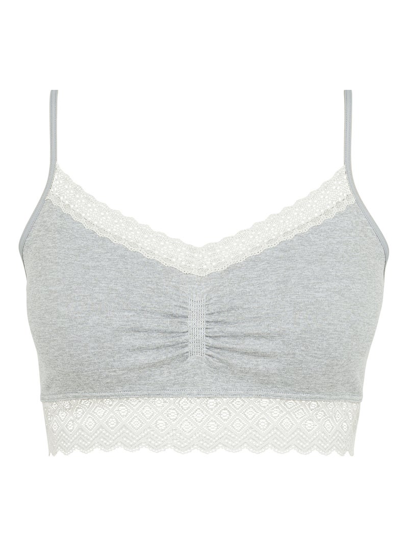 Brassière Zen Dentelle Billet Doux Gris chiné - Kiabi