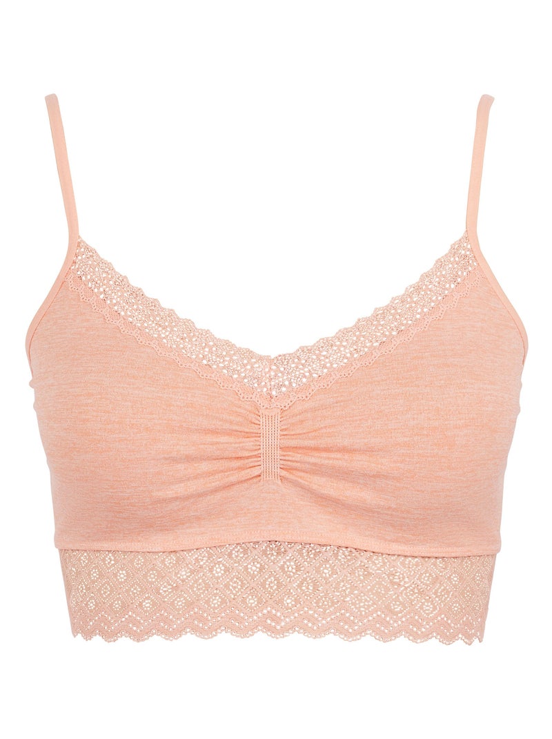 Brassière Zen Dentelle Billet Doux Vieux rose - Kiabi
