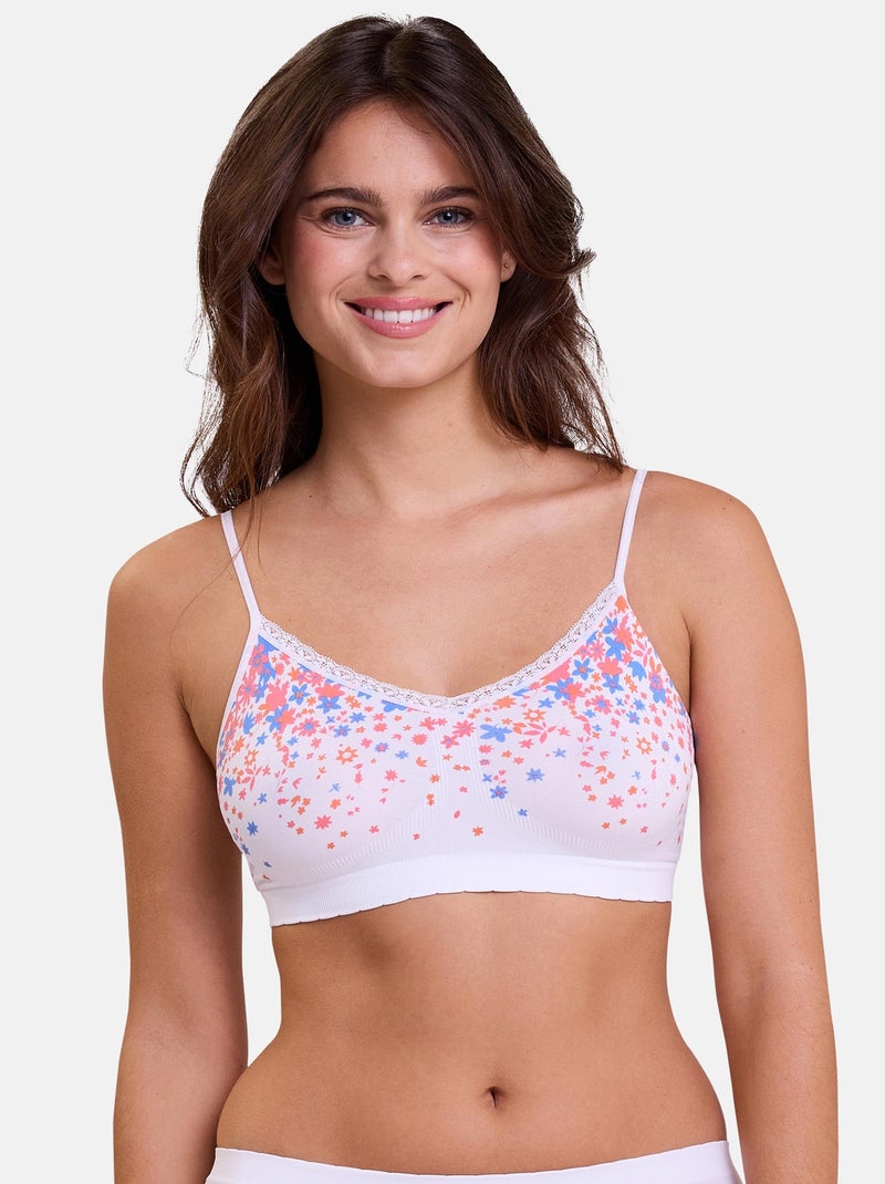 Brassière Zen Fantaisie Billet Doux Blanc Orange Bleu - Kiabi