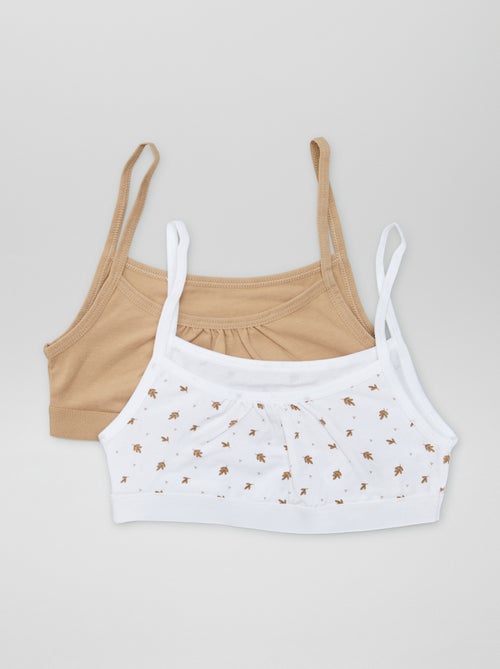 Brassières à fines bretelles en jersey - Lot de 2 - Kiabi