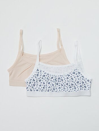 Brassières à fines bretelles en jersey - Lot de 2