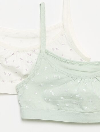 Brassières à fines bretelles en jersey - Lot de 2