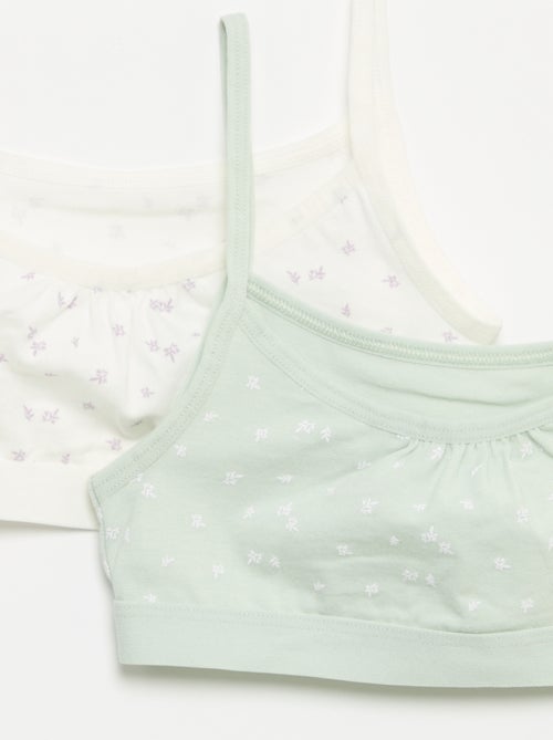 Brassières à fines bretelles en jersey - Lot de 2 - Kiabi