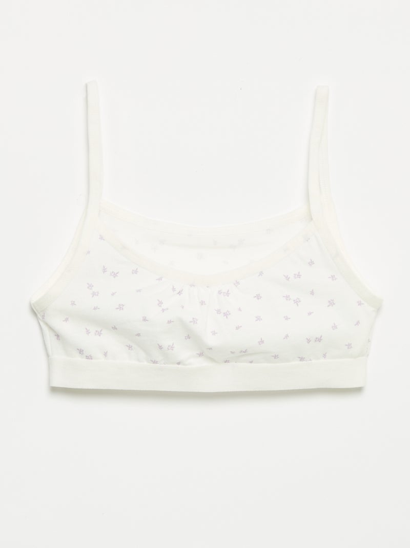 Brassières à fines bretelles en jersey - Lot de 2 Vert - Kiabi