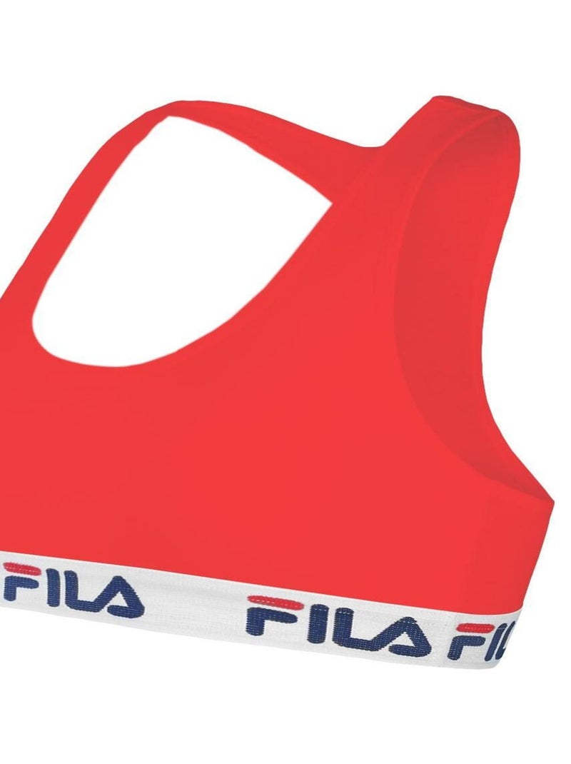 Brassières coton femme FU6042 Uni Fila Rouge - Kiabi