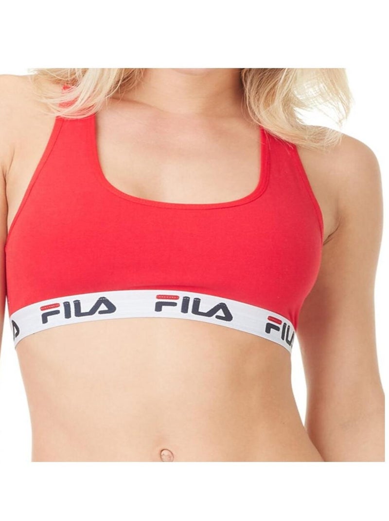 Brassières coton femme fu6042 uni fila Rouge - Kiabi