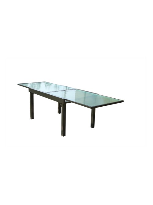 BRESCIA - Table de jardin extensible 10 places en aluminium gris 270 cm - Kiabi