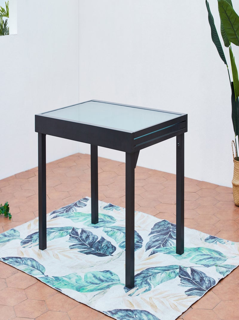 BRESCIA Table de jardin extensible 12 fauteuils en alu et toile PVC Gris - Kiabi