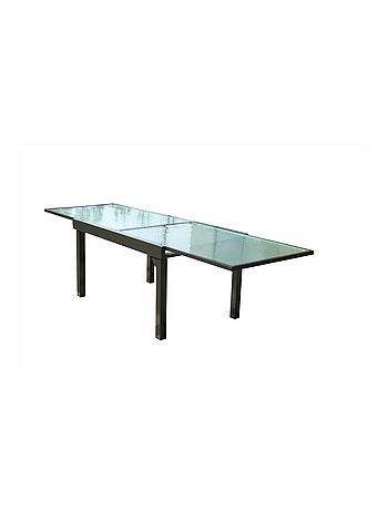BRESCIA Table de jardin extensible en aluminium grise