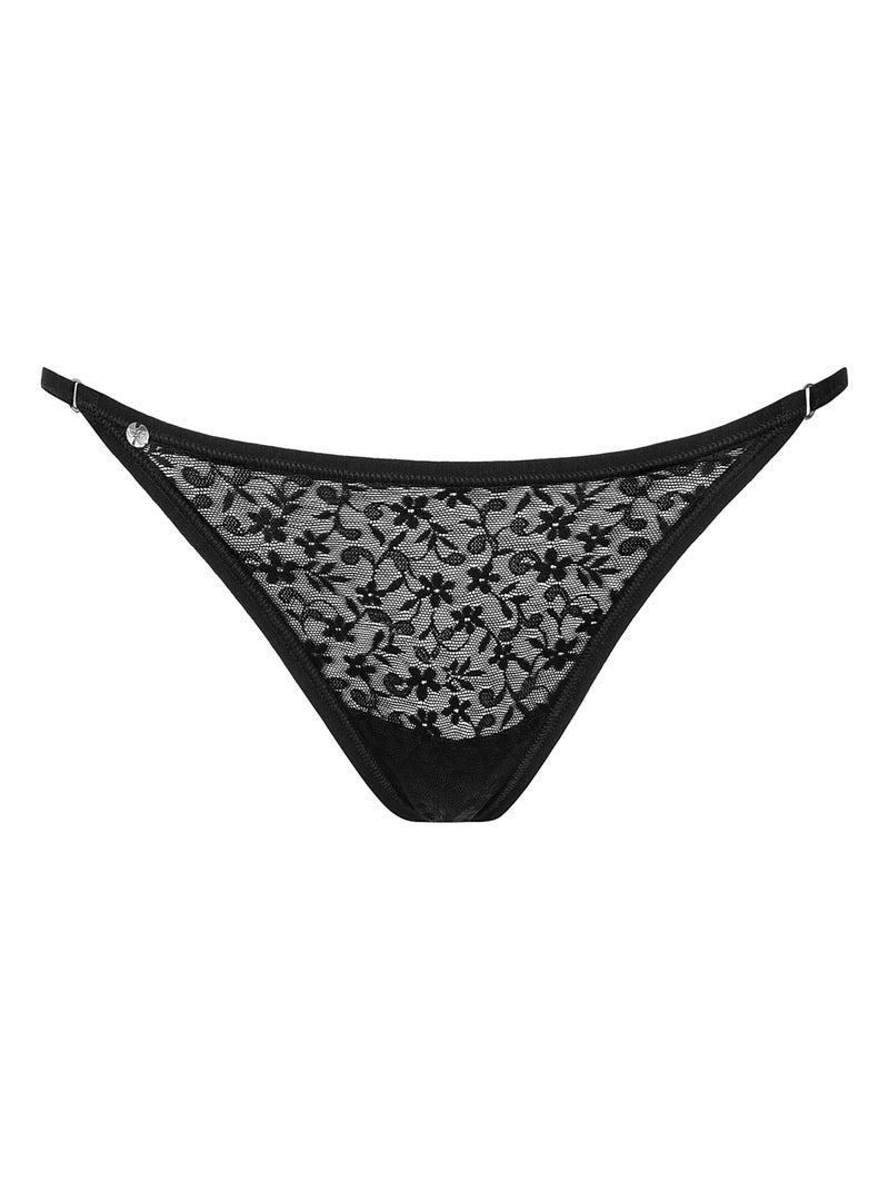Brésilien bikini échancré Smooth Noir - Kiabi