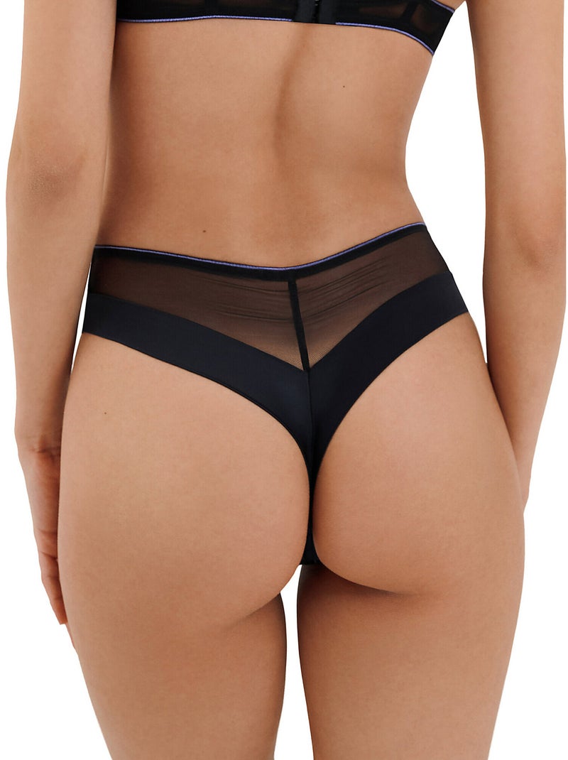 Brésilien échancré taille haute Amaze Noir - Kiabi