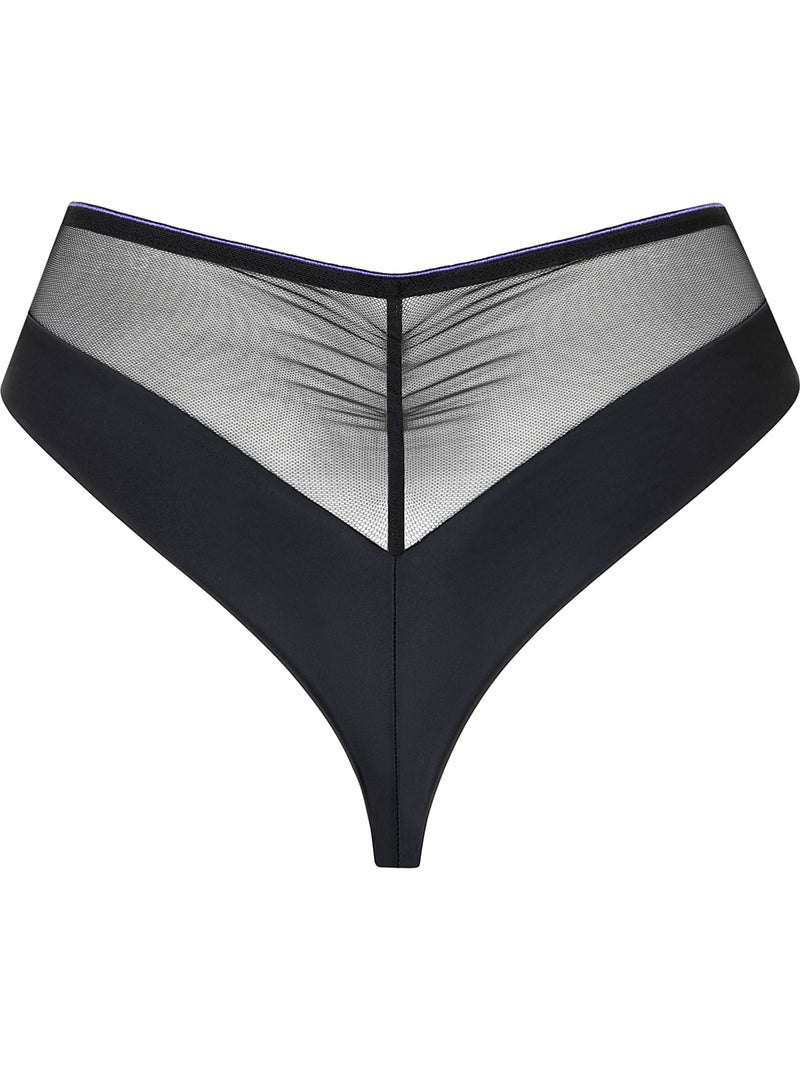 Brésilien échancré taille haute amaze Noir - Kiabi