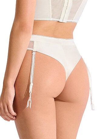 Brésilien échancré taille haute jarretelles amovibles EMINENCE MARIAGE