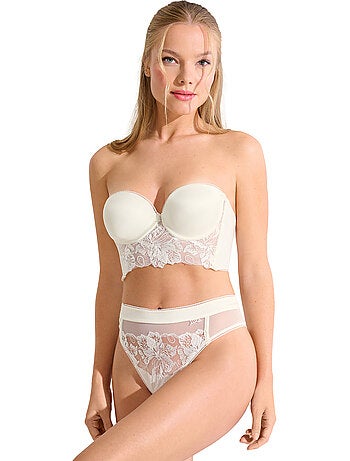 Brésilien échancré taille haute jarretelles amovibles EMINENCE MARIAGE