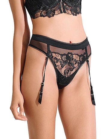 Brésilien échancré taille haute jarretelles amovibles EMINENCE