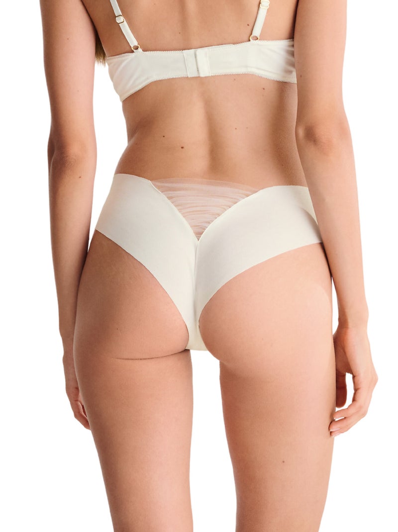 Brésilien échancré taille haute MIRACLE MARIAGE Ecru - Kiabi