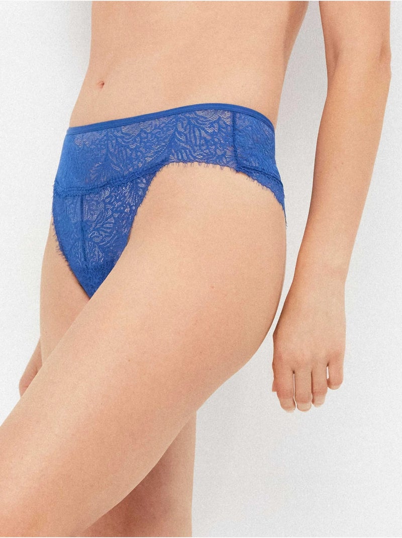 Brésilienne brésilienne dentelle inspiration marine Bleu - Kiabi